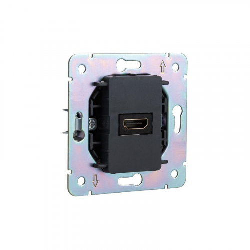 KR-78-0730-2 Розетка СП ROUND HDMI IP20 титан Kranz  фото 6