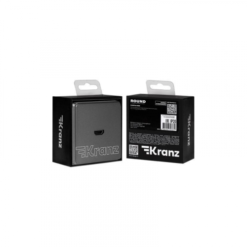 KR-78-0730-2 Розетка СП ROUND HDMI IP20 титан Kranz  фото 7