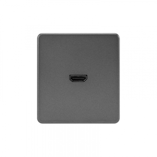 KR-78-0730-2 Розетка СП ROUND HDMI IP20 титан Kranz 