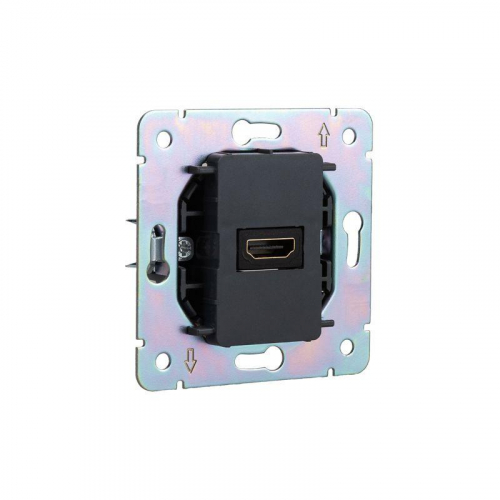 KR-78-0730-5 Розетка СП STRONG HDMI IP20 антрацит Kranz  фото 6
