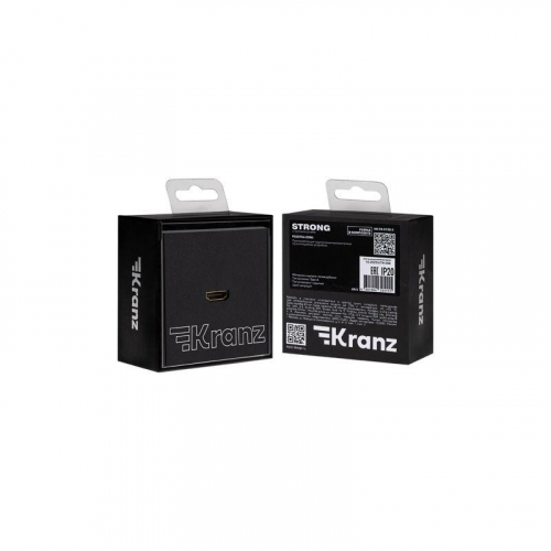 KR-78-0730-5 Розетка СП STRONG HDMI IP20 антрацит Kranz  фото 7