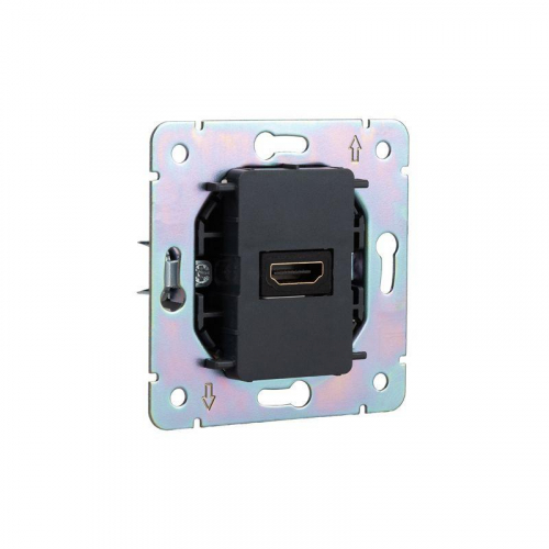KR-78-0730-6 Розетка СП STRONG HDMI IP20 графит Kranz  фото 6
