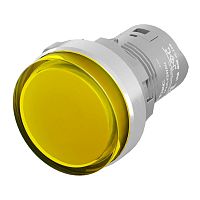 M22L-F24YAU Лампа сигнальная со встроенным диодом 9-24В алюм. кольцо зажим Push-In желт. DKC 