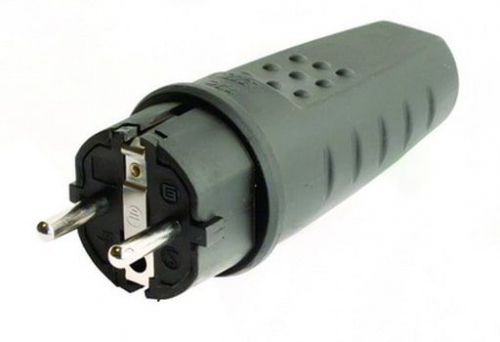 DIS1103100S Вилка Schuko. артикул DIS1103100 IP44 16А 230В DKC 