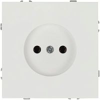 Б0071696 Розетка 1-м СП Galaxy 16А IP20 250В без заземл. бел. матов. Эра 