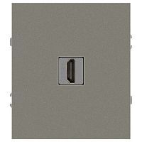 Б0070510 Розетка HDMI СП Arktik 16А IP20 250В титан Эра 