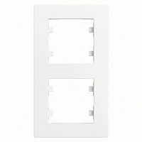 88001707 Рамка 2-м вертикальная Karea RIZZ бел. Makel 