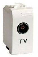 76721B Розетка телевизионная TV 1-м СП 1мод. Brava универс. с согласующим сопротивлением бел. DKC 