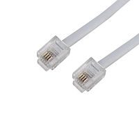 18-3151 Удлинитель телефонный евро 15м бел. Rexant 