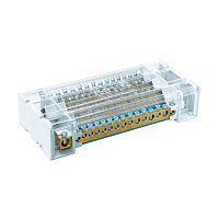 BD3160164 Блок распределительный 4р 11х7мм+2х8мм+2х9мм+1х12мм на DIN рейку с вын. клеммой DKC 