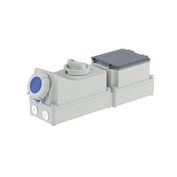 DIS5681683 Розетка наружн. уст. 16А 230В 2P+E с мех. блокировкой и DIN-рейкой на 6мод. IP67 DKC 