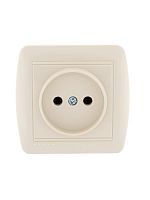 711-0300-121 Розетка 1-м ОП Demet 16А IP20 без заземл. керамика крем. LEZARD 