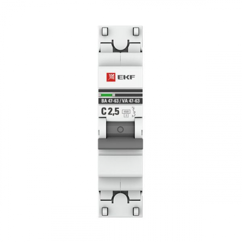 mcb4763-1-2.5C-pro Выключатель автоматический модульный 1п C 2.5А 4.5кА ВА 47-63 PROxima EKF  фото 3