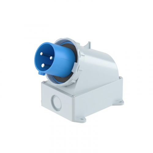 DIS245M6393 Вилка настенная 63А 2P+E 250В IP67 DKC 
