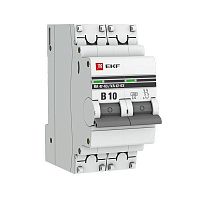 mcb4763-2-10B-pro Выключатель автоматический модульный 2п B 10А 4.5кА ВА 47-63 PROxima EKF 