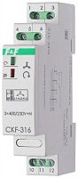 EA04.002.005 Реле контроля наличия и чередования фаз CKF-316 (монтаж на DIN-рейке 35мм 3х400/230+N 8А 1P IP20) F&F 