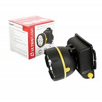 11781 Фонарь налобный 909LED5 (5LED 1 режим; 3хR6 черн.) Ultraflash 