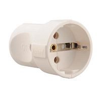715-0600-606 Розетка штепсельная Accessories с заземл. бел./бел. LEZARD 