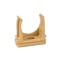 derj-z-25w Держатель для труб (клипса) d25мм свет. дерево (уп.10шт) Plast EKF 