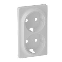 754950 Панель лицевая Valena Life для 2-м розетки 2х2К+З бел. Leg 
