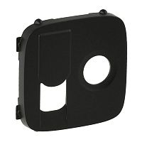 754838 Панель лицевая Valena Allure для розетки компьютерной + TV 2-м RJ45 + TV антрацит Leg 