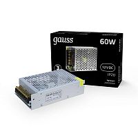 202003060 Блок питания для светодиодной ленты Black 60Вт 12В IP20 (драйвер) GAUSS 
