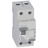 402038 Выключатель дифференциального тока (УЗО) 2п 63А 30мА тип A RX3 ИЭК Leg 