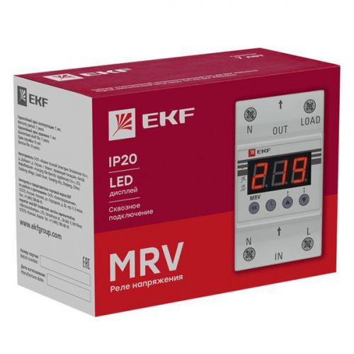 MRV-50A Реле напряжения с дисплеем MRV 50А PROxima EKF  фото 3