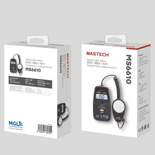 13-1215 Люксметр MS-6610 Mastech  фото 3