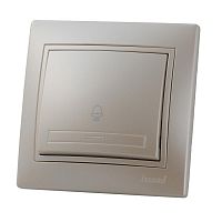 701-3030-103 Кнопка звонка Mira со вставкой жемчуж./бел. перламутр. LEZARD 