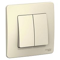 BLNVS006502 Выключатель 2-кл. СП Blanca 6А IP20 (сх. 5) 250В молочн. SE 