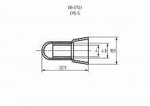 08-0703 Заглушка концевая изолированная (КИЗ d4мм) 5.5кв.мм (CHS-5) REXANT 