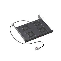 R519VSIT4FTB Модуль вентиляторный 19дюйм 4 вент. с термостатом RAL9005 DKC 