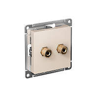 ATN000287 Розетка аудио 2-м AtlasDesign беж. SE 