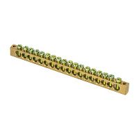 sn0-125-18-k Шина PEN "ноль-земля" 8х12 18 отвер. латунь крепеж по краям PROxima EKF 