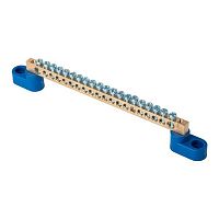 sn0-2-63-20 Шина нулевая N 6х9 20 отвер. латунь 2 син. угловых изолятора PROxima EKF 