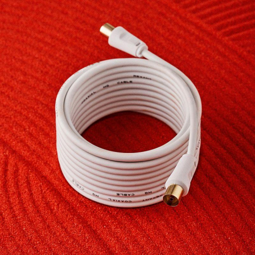 18-0005 Шнур TV Plug - TV Jack 5м бел. Rexant  фото 2