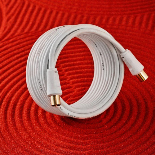 18-0005 Шнур TV Plug - TV Jack 5м бел. Rexant  фото 5