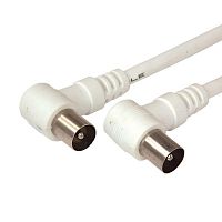 18-0112 Шнур TV Plug - TV Plug 1.5м угловой бел. Rexant 