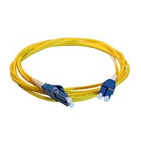 032686 Шнур оптоволоконный OS2 одномодовый LC/LC реверсивная полярность 1м желт. Leg 