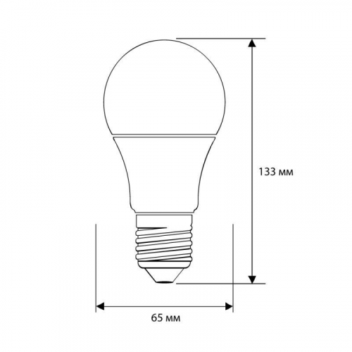 13573 Лампа светодиодная LED25-A65/865/E27 25Вт грушевидная матовая 6500К холод. бел. E27 150-265В Camelion  фото 2