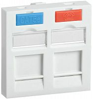 CS6-22M Вставка для 2 мод. Keystone Jack 45х45мм с маркером ITK 