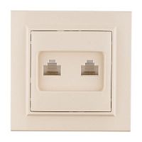 ERK02-035-20 Розетка компьютерная 2-м СП Минск RJ45 беж. EKF 