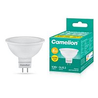 13684 Лампа светодиодная LED10-JCDR/830/GU5.3 10Вт рефлектор матовая 3000К тепл. бел. GU5.3 150-265В Camelion 