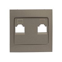 ESK02-L-035-40 Панель лицевая Валенсия для розетки 2-м RJ-45 кашемир PROxima EKF 