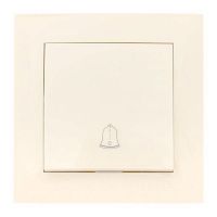 EWV10-026-20 Кнопка звонка 1-кл. СП Валенсия 10А IP20 крем. PROxima EKF 