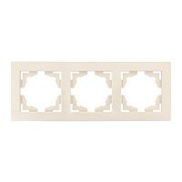 EWM-G-303-20 Рамка 3-м Валенсия крем. PROxima EKF 