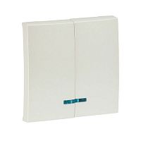 ESV10-L-123-50 Панель лицевая Валенсия для 2-кл. выключателя 10А с индикатором жемчуж. PROxima EKF 