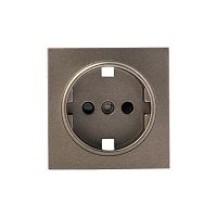 ESR16-L-028-60 Панель лицевая Валенсия для розетки 1-м 16А защ. шторки с заземл. графит PROxima EKF 