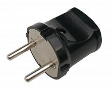 4690612009032 Вилка прямая 10А 4242 черн. IN HOME 